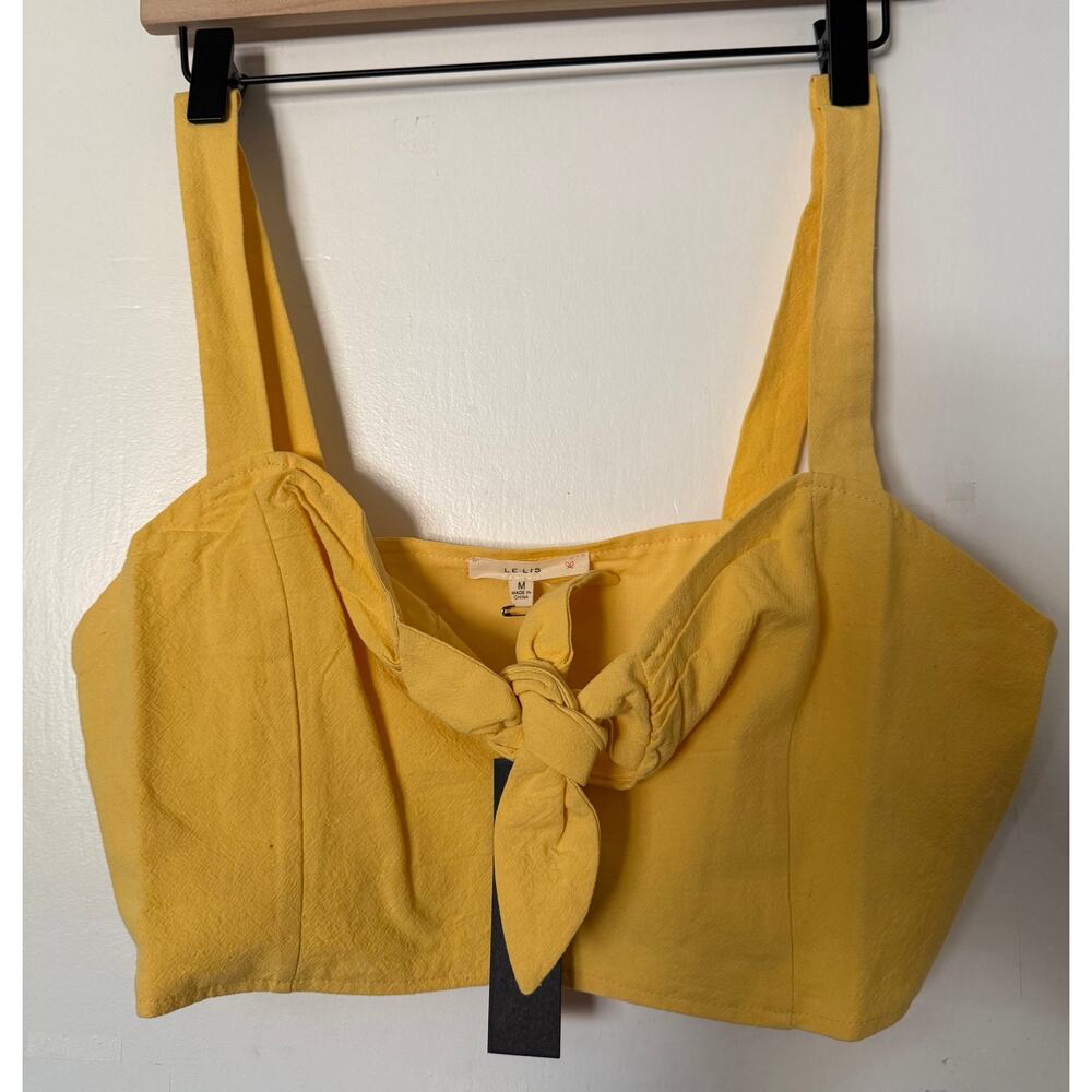 NWT Le Lis Butter Yellow Two-Piece, Top M, Skirt, Small - Picture 4 of 12